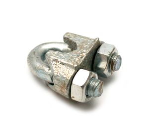 Pack 3 abrazaderas para cable 3/16'' galvanizada Imporper