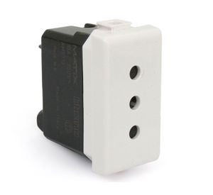 Modulo enchufe hembra 10 a 2 p+t blanco matix Bticino