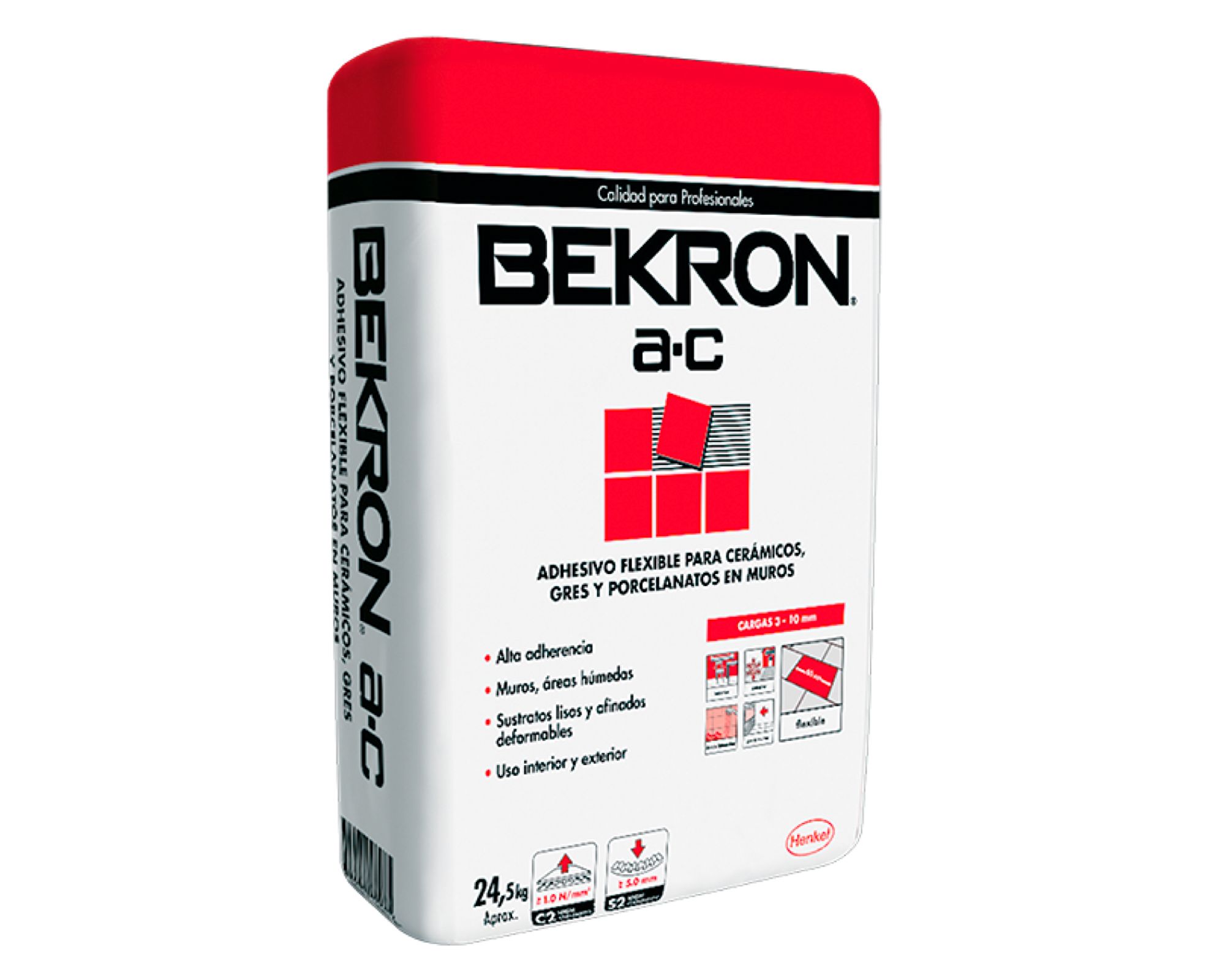 Adhesivo cerámico 24,5 kg polvo A-C blanco invierno Bekron