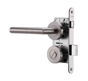 Cerradura embutida baño/dormitorio Toscana plata Yale