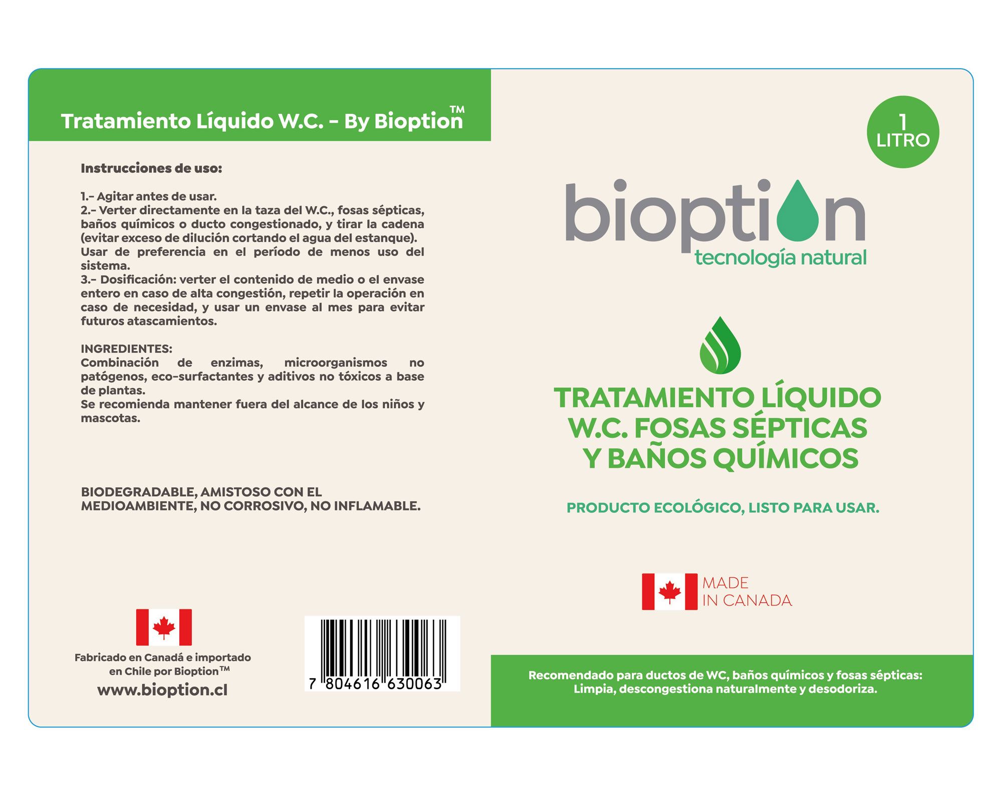 Tratamiento Líquido 1 Litro Bioption
