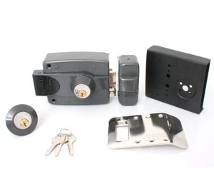 Cerradura de sobreponer eléctrica 3010 ST negro Poli