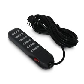 Alargador con interruptor 6  posiciones 5 m gris Bticino