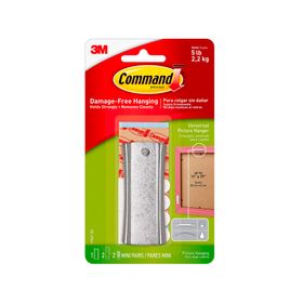 Colgador para cuadros plata Command