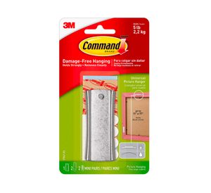 Colgador para cuadros plata Command