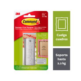 Colgador para cuadros plata Command