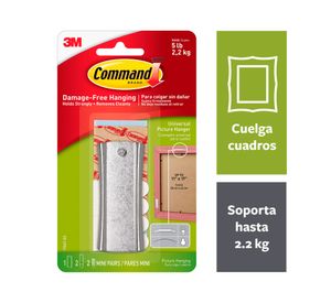 Colgador para cuadros plata Command