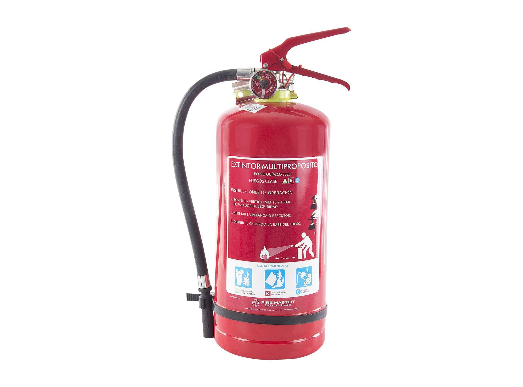 Extintor 4 kilogramos multipropósito pqs Fire Master