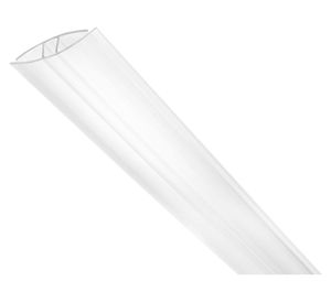 Perfil terminación H transparente 8-10mm 2,9m