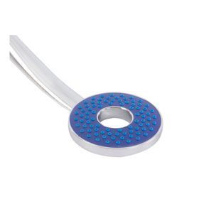 Mango ducha 1 función + accesorios cromo/azul Vessanti