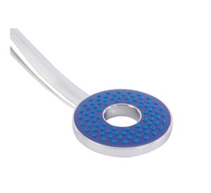 Mango ducha 1 función + accesorios cromo/azul Vessanti