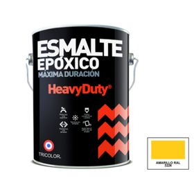 Esmalte epóxico 1 galón Heavy duty amarillo brillante Tricolor