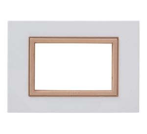 Placa 4 x 2'' zen colors 3 módulos marrón Kalop