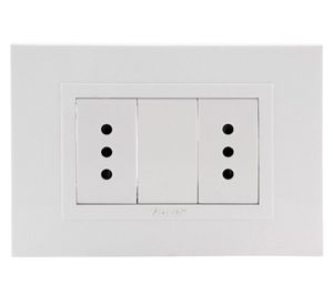 Enchufe doble Zen basic blanci Kalop