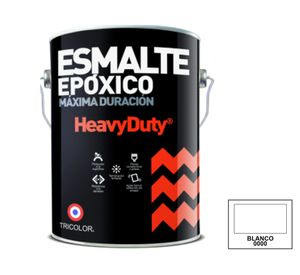 Esmalte epóxico 1 galón Heavy duty blanco brillante Tricolor