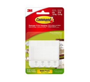 Tiras para colgar cuadros Pack Pequeño y Mediano 14 pares blanco