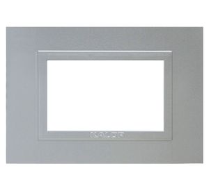 Placa 3 módulos Modular plata Kalop