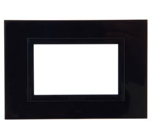 Placa 3 modulos zen basic negro Kalop