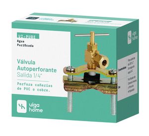 Válvula autoperforante 3/8'' 1'' Vigahome