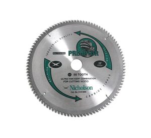 Disco sierra circular 10'' 80 dientes 810080N Nicholson