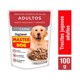 Alimento húmedo perro 100 gr carne Master Dog