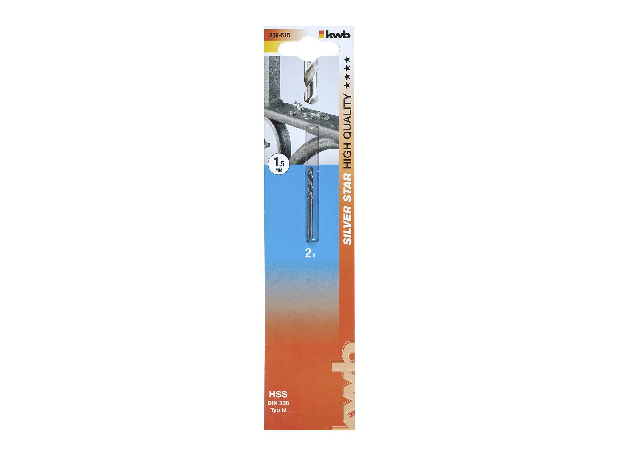 Broca para metal 1,5 mm HSS silver star 206515 KWB