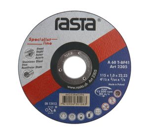 Disco corte metal 4 1/2'' Rasta