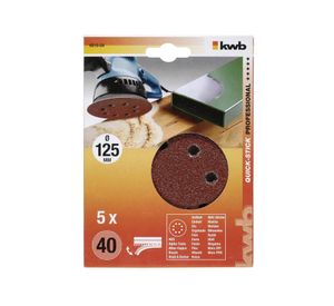 Disco de pulir para lijadora 5'' grano 40 pack 5 unidades KWB