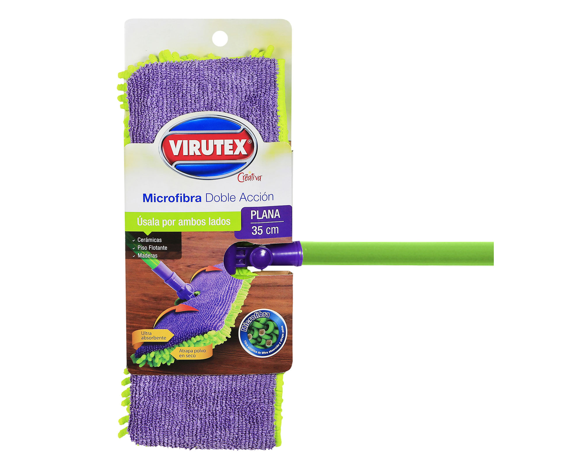 Mopa Plana Doble Acción Microfibra Virutex
