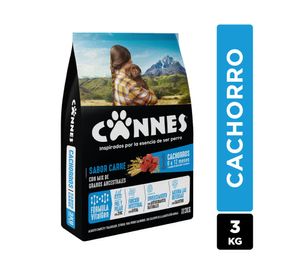 Alimento cachorro 3 kg raza mediana grande carne leche Cannes