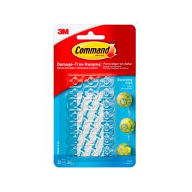 Mini ganchos decorativos transparentes Command