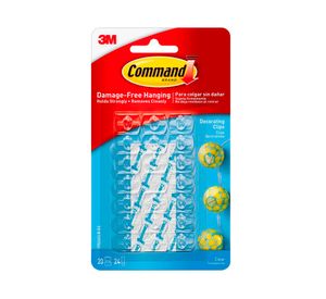 Mini ganchos decorativos transparentes Command