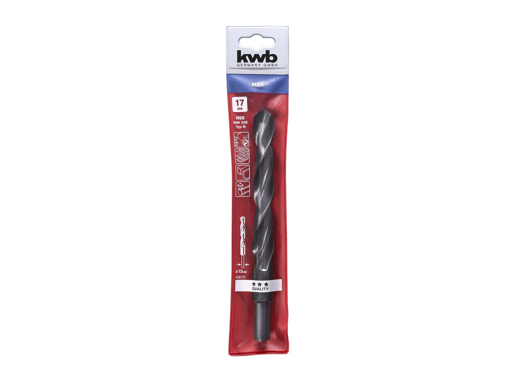 Broca para metal 17 mm HSS 159170 KWB