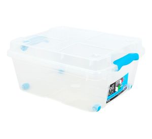 Caja organizadora 15 litros Rollbox transparente Wenco