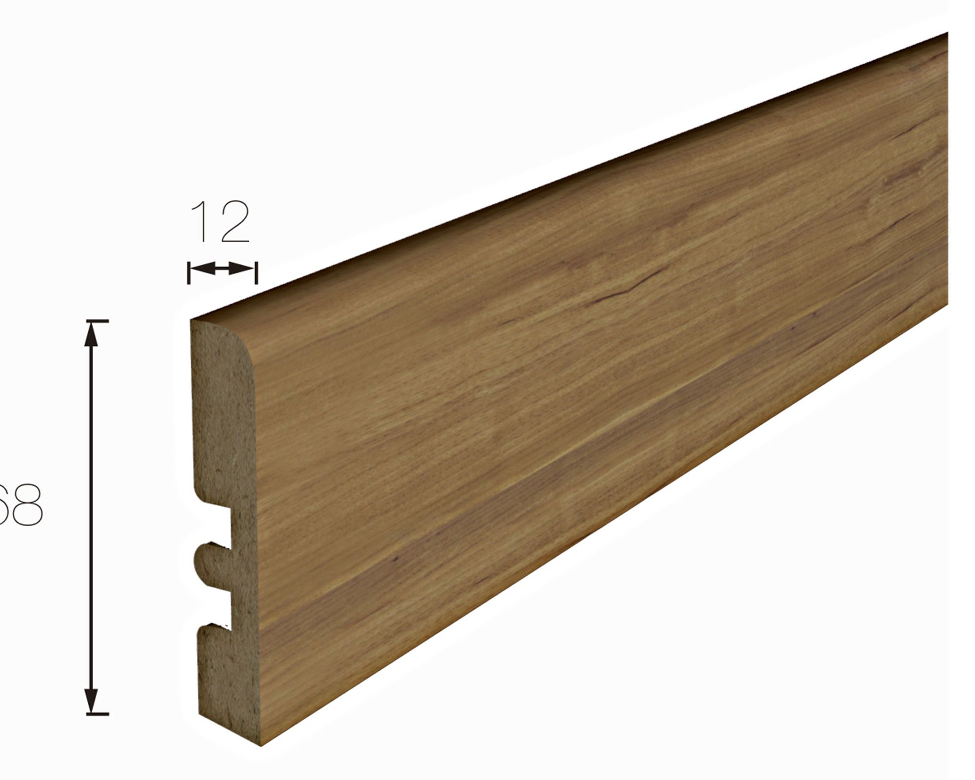 Guardapolvo MDF 2400mm Merbau brillo Funktion