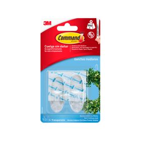 Gancho ovalado Mediano transparente Command