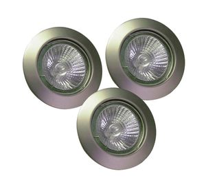 Kit foco GU10 7.8 cm níquel mate 3 unidades ByP