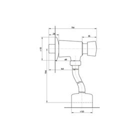 Temporizador urinario 1/2'' HE Stretto