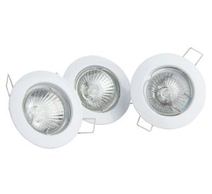 Foco embutido 1L GU10 7.8 cm fijo níquel ByP