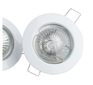 Foco embutido 1L GU10 7.8 cm fijo níquel ByP