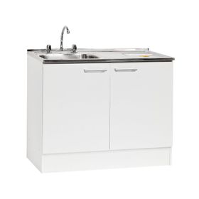 Mueble base lavaplatos 100 cm ED 2 puertas blanco Mobikit