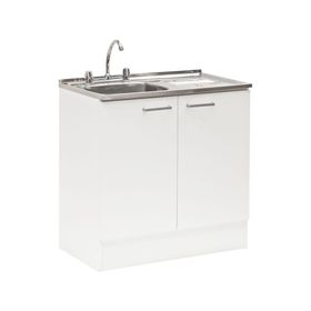Mueble base lavaplatos 80 cm ED 2 puertas blanco Mobikit