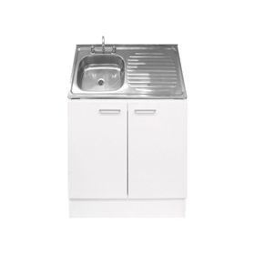 Mueble base lavaplatos 80 cm ED 2 puertas blanco Mobikit