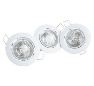 Kit foco GU10 8.4 cm Basculante blanco 3 unidades ByP