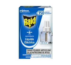 Repuesto líquido repelente eléctrico 45 noches sin mosquitos y zancudos Raid