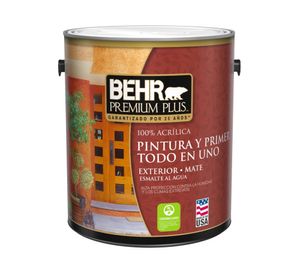 Esmalte al agua exterior Mate blanco Behr Premium Plus Galón