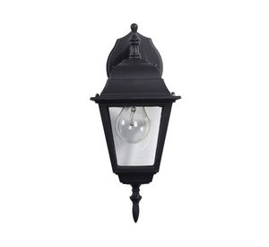 Farol pared 1L E27 negro 2 unidades Abitare