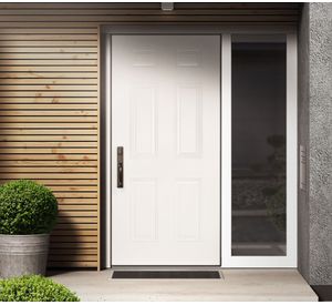 Puerta metálica Sinfonía blanco 70x200 cm