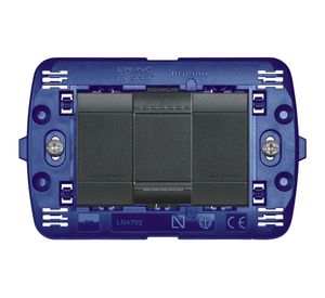 Placa semiarmada interruptor 16A 9/24 antracita Bcitino