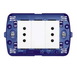 Toma doble semiarmada 10a 250v Bticino